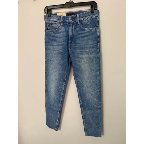 Ralph Lauren Women High Rise Skinny Jeans Ankle Medium Wash Raw Hem Size 28 - Picture 2 of 8